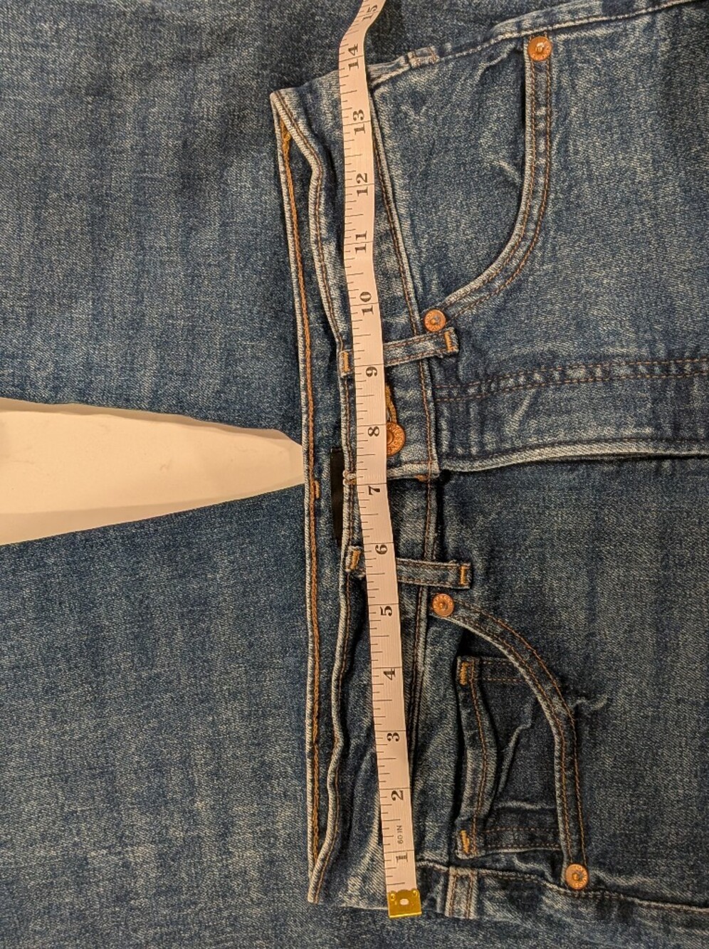 Dark Wash Blue Slim Super High-Rise Straight Jeans (Size 4/R) - Picture 6 of 9